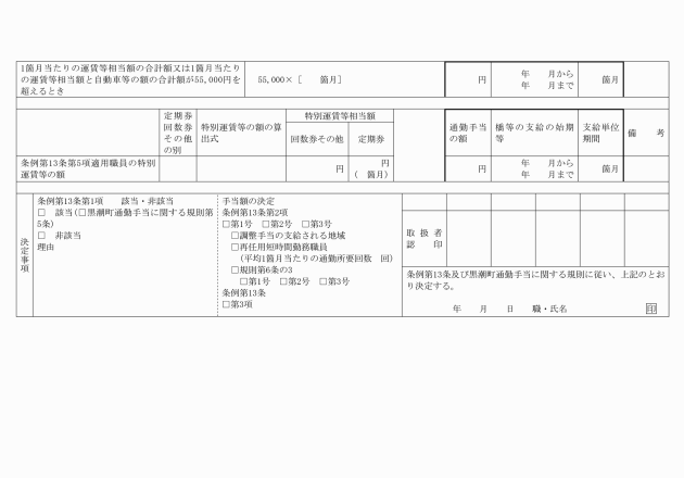 黒潮町通勤手当に関する規則